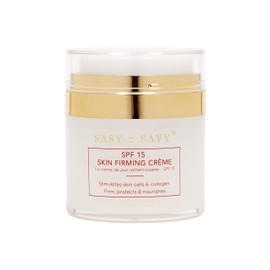 Sasy n Savy SPF 15 Skin Firming Crème – Daily Moisturiser with Kakadu Plum, Aloe Vera & Jojoba Oil – Lightweight Anti-Aging Day Cream with UVA/UVB Protection. Made in Australia