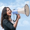 MGROLX 50 Watt Professional Bluetooth Megaphone Bullhorn Speaker with Rechargeable