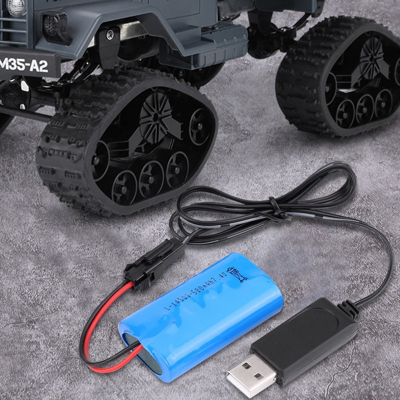 Upgraded Rechargeable Battery 7.4V 500mAh With USB Cable for WPL