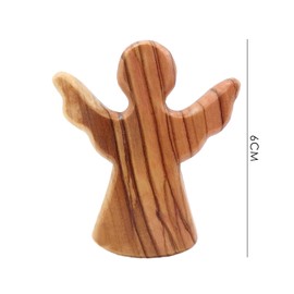 NyxSeat 1 x Wooden Guardian Angel Standing Olive Wood Angel Model Table Decoration Handmade Angel Figurine