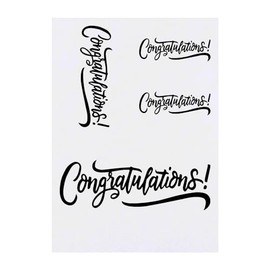 Azeeda 4 x 'Glückwunsch!' Temporäre Tattoos - Wasserfest, Hautfreundlich & Ungiftig · Transfers in Verschiedenen Größen (TO00072904)