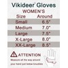 VIKIDEER Elegant Winter Black Long Leather Gloves for Women Full