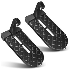 2PCS Car Door Step,Multi-Foldable Aluminum Alloy Car Step Hook for Roof,Portable Car Door Latch Step 400lbs Load Capacity for Most Cars, SUVs, and Trucks
