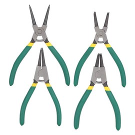 Snblzhef 4 Piece Circlip Pliers Set, Includes Snap Circle Pliers for Mini Internal & External Use, Straight & Bent Tips