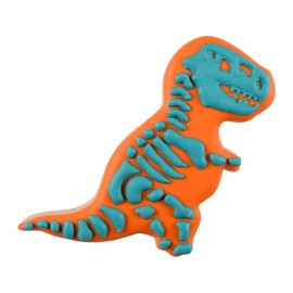 R & M International 8005 Baby T-Rex Dinosaur Shaped Tinplated Steel Cookie Cutter, 4.75", Gift Tag Carded