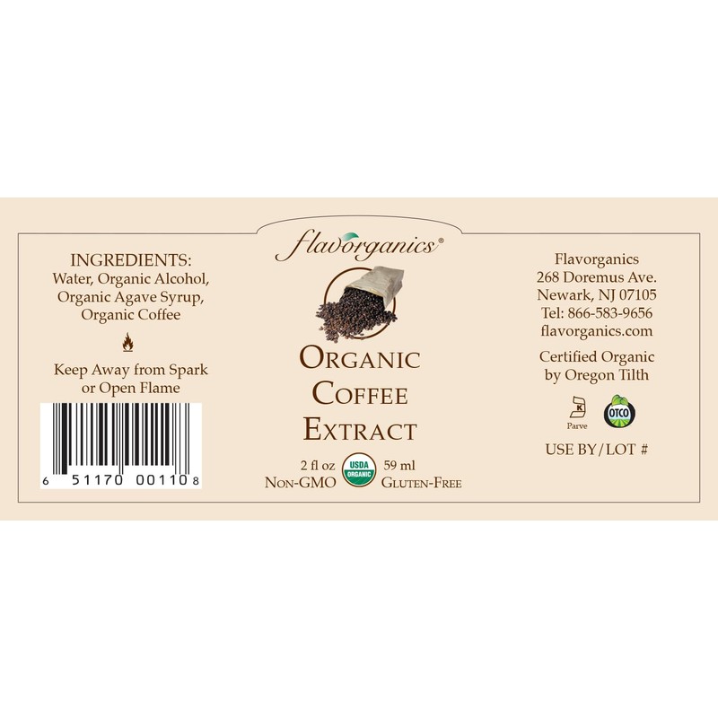 Flavorganics Organic Coffee Extract, 2 Ounce