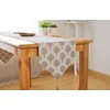 CosyAurora Linen Table Runner Mulberry Trees Beige, Seasonal Kitchen Dining