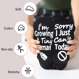 UAREHIBY UAREHIBY New Mom Gifts, Baby Shower Gifts for Mom to Be Gift Growing a Tiny Human Mom & Baby Socks, Gifts For Pregnant Women