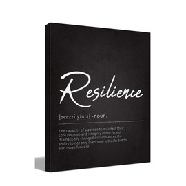 Resilience Definition Mental Health Positive Canvas Wall Art Prints Decor for Home Office Workspace,Encouragement Themed Paintings Art Decor 11x14 Inches,Motivation Gifts,Mental Health Awareness Gifts