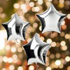 18" Star Foil Mylar Balloons - Party Decorations, Silver, 10