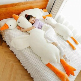 Cute Big White Geese Pillow Plush Toy - Color: white big white geese, height: 165cm