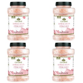 Good Tierra Himalayan Pink Salt in Jar - Coarse, 5 lb (4 Pack of Salt Bulk) - Ideal for Bath Salt, Table Salt Grinders, and Spice Jars