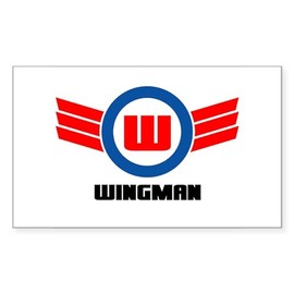 CafePress Wingman Rectangle Sticker Rectangle Bumper Sticker Car Decal