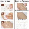6 PCS Glitter Freckles Face Tattoo, Gold Glitter Fake Freckles