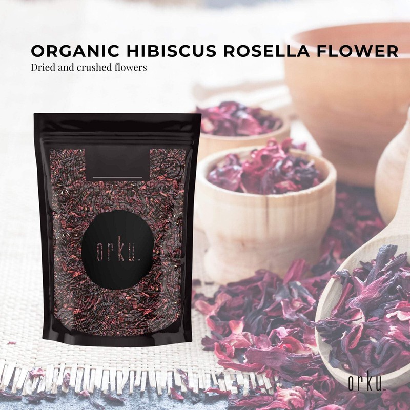 100g Organic Hibiscus Rosella Flower Crushed - Dried Herbal Tea