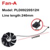 Coolerage 87mm 12V 0.55A 4Pin PLD09220S12H RTX3070 RTX3080 RTX3090 FTW3