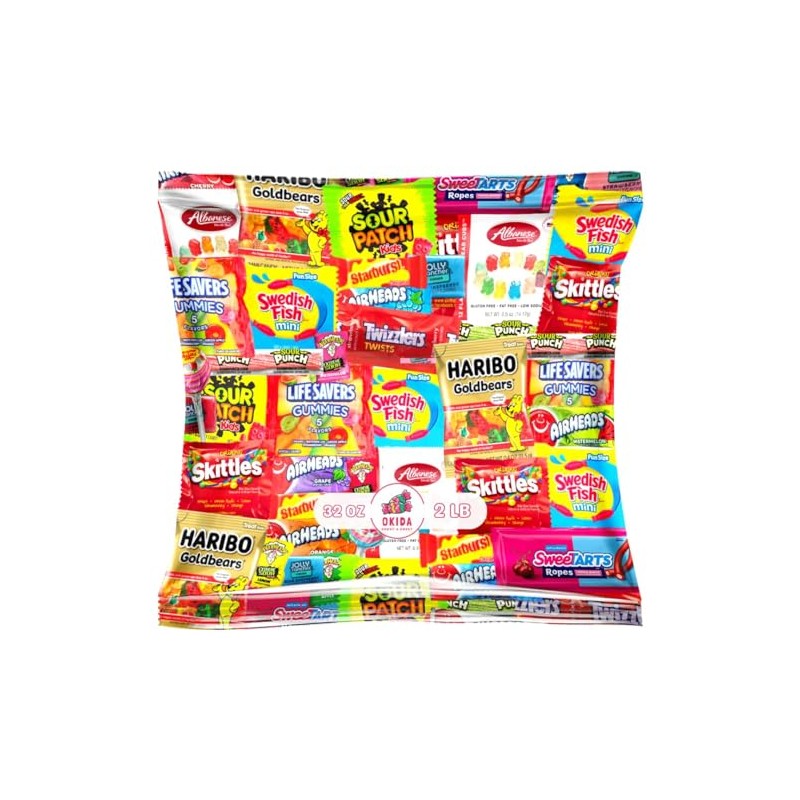 Assorted Candy Variety Pack - Individually Wrapped Party Candy Assortment
