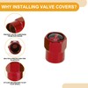 Partuto 4 Pcs Finger Pattern Tire Valve Stem Caps for
