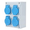 European Wall Socket 4P IP44 Waterproof Building Power Distributor for