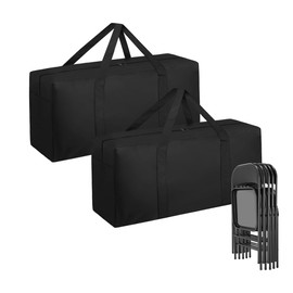 QYILUARE Heavy Duty Folding Chair Storage Bag,Large Waterproof Carry Bag for Metal,Wooden and Plastic Chairs,with Sturdy Handle (39" L x 12" W x 20" H)