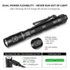 Guardtier ML70 Dual-Switch EDC 2AA Flashlight - 1500 Lumens Rechargeable