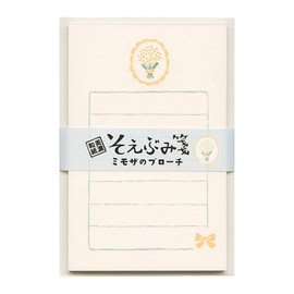 Furukawa Shiko LS581 Letter Set, Soebumi Notes, Mimosa Brooch