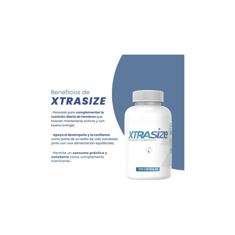 Xtra Size Suplemento Alimenticio 100 Caps Extracto De Maca Sin