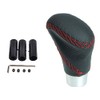 Universal Gear Knob with Red Stitching - Black with 3
