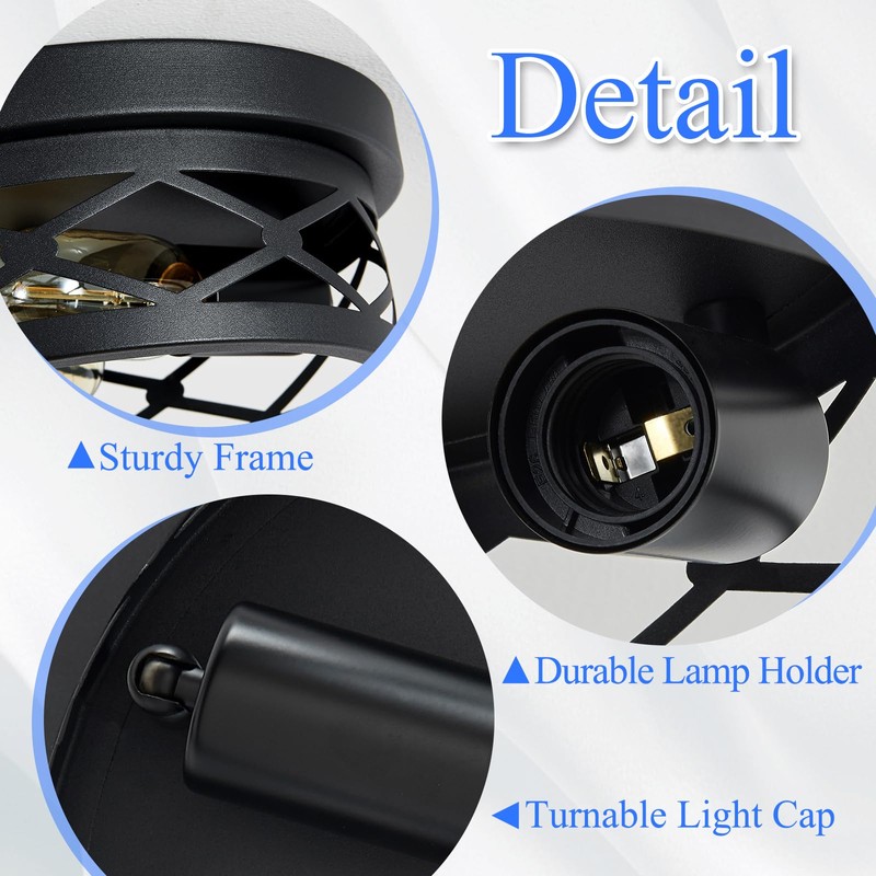SKEJAO Flush Mount Ceiling Light Fixture, 3-Light Ceiling Light Fixture