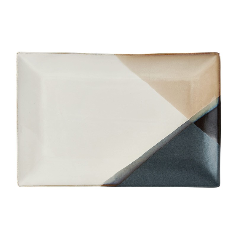 Gourmet Basics by Mikasa Caden Rectangular Serving Platter, 13.75 Inch,