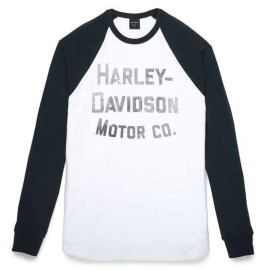 NEW HARLEY DAVIDSON 96323-22VM Men's Classic Amplifier Long Sleeve Raglan Tee XL