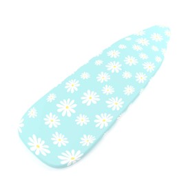 Encasa Ironing Board Covers (15 x 54 inch) Drawstring Tightening with Thick 3 mm Felt Padding, Easy Fit, Scorch Resistant, Printed - Daisy Blue