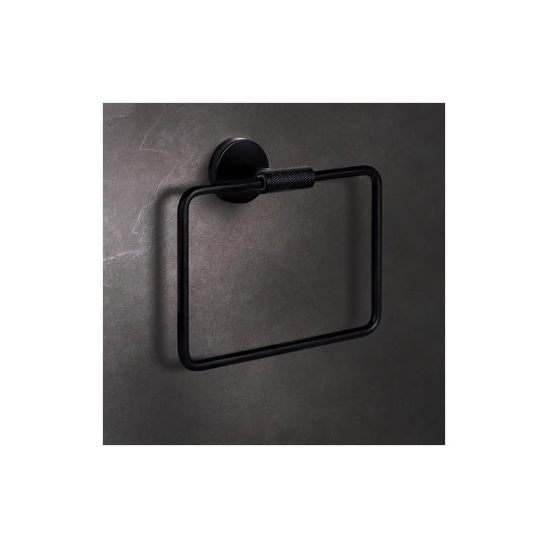 Varen Matte Black Towel Ring - Elegant Bath Accessories Accessory,