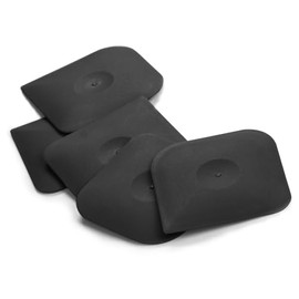 Plastic Pan Dish Pot Food Kitchen Scraper Tool Set, 3 pcs Nylon Plastic Cast Iron Skillet Cleaner Scrubber Scrapper, Kitchen Scraper Non-Scratch (Black)