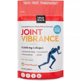 Vibrant Health Joint Vibrance, 10,600 mg Collagen, Orange Pineapple,19.5