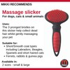 Mikki Dog, Puppy, Cat Grooming Massage Slicker Brush - Gentle,