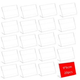 Acrylic Pack of 20 Clear Label Holders 9 x 6 cm Mini Acrylic Sign Holder Price