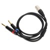 Dual 1/4 Inch to XLR Male Y Splitter Cable XLR
