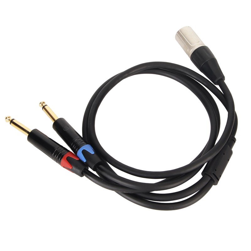 Dual 1/4 Inch to XLR Male Y Splitter Cable XLR