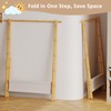 Aetherika Kids Clothing Rack with 2 Fabric Shelves, Foldable Child
