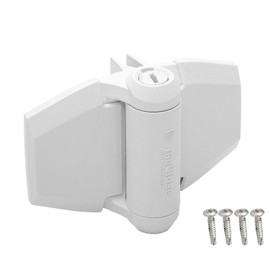 D&D Technologies TCA3L2S3WTS TruClose Regular Duty Gate Hinges, for Self Closing Wood and Vinyl Gates up to 66 Pounds, White, 2 Count