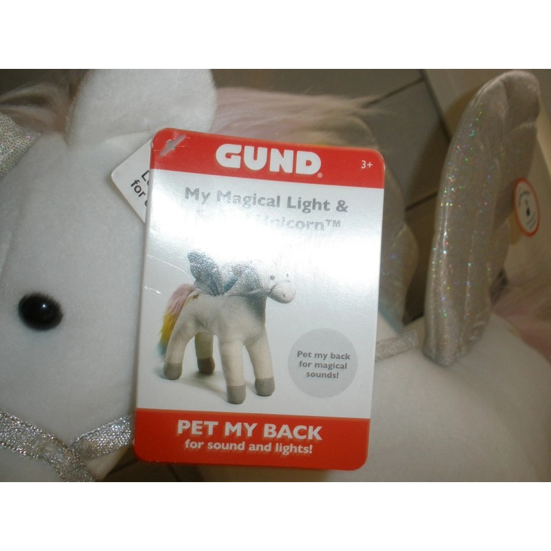 GUND NEW 16" Gund My Magical Light & Sound Unicorn