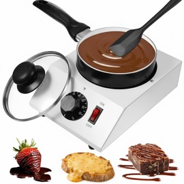ROCEEI 1 Set Chocolate Boiler Electric Heating Chocolate Melting Tempering Machine with 1 Silicone Spatula Boiler for Melting for Candy(Single Pot)