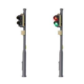 Evemodel 2pcs HO Scale Traffic Signal Red Green Block Signal Lights JTD879RG