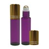 Perfume Studio® Metal Ball Roller Bottle - 10ml Purple Glass