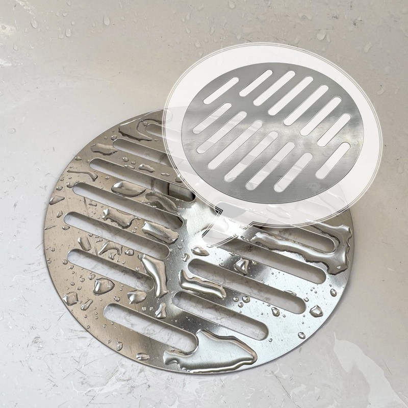 6 Inch Stainless Steel Round Floor Drain Cover,14 Holes Replacement