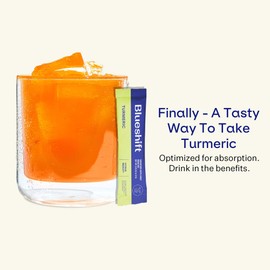 Blueshift Turmeric Citrus Medley - Turmeric Powder Packets for Water, Turmeric Curcumin Supplement, No Sugar Drink Mix for Natural Recovery Support - Citrus Flavor, Powder Sticks (10 Pack)