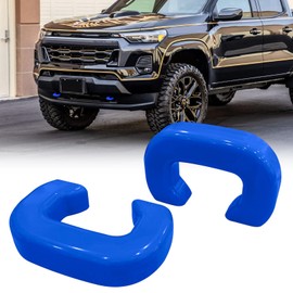 BESTZHEYU Front Tow Hooks Covers Hitch Cover Customized Compatible with Chevy Colorado Z71 ZR2 and GMC Canyon Accessories 2025 2024 2023 (Blue)