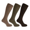 Mens ribbed knee high 100% cotton socks (Pack of 3)