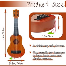 Kids Toy Ukulele Guitar,17 Inch Classical Guitar Musical Toy,4 Strings Guitar Ukulele Educational Learning Toy for Toddlers and Preschoolers